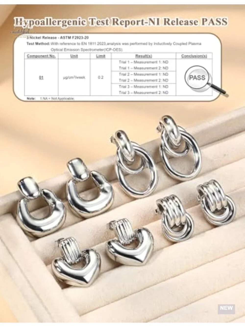 Chunky Knot Dangle Earrings 4 Pair Set Hypoallergenic Silver Plated